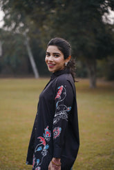 Rosecoe - Beautiful Short Shirt with Floral Prints and Matching Trousers